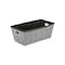 Simplify Storage Shelf Tote, 12-63/64 in L, 6-11/16 in W, 12-63/64 in H, Gray, Plastic 26612-GREY - alternate 1